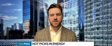 Picture of Nate Heywood MD of Institutional Equity Research, discussing his top stock picks in energy on BNN Bloomberg.